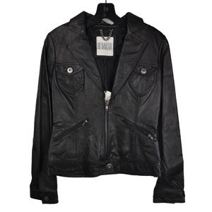 BB DAKOTA VEGAN LEATHER JACKET MOTO MOTORCYCLE